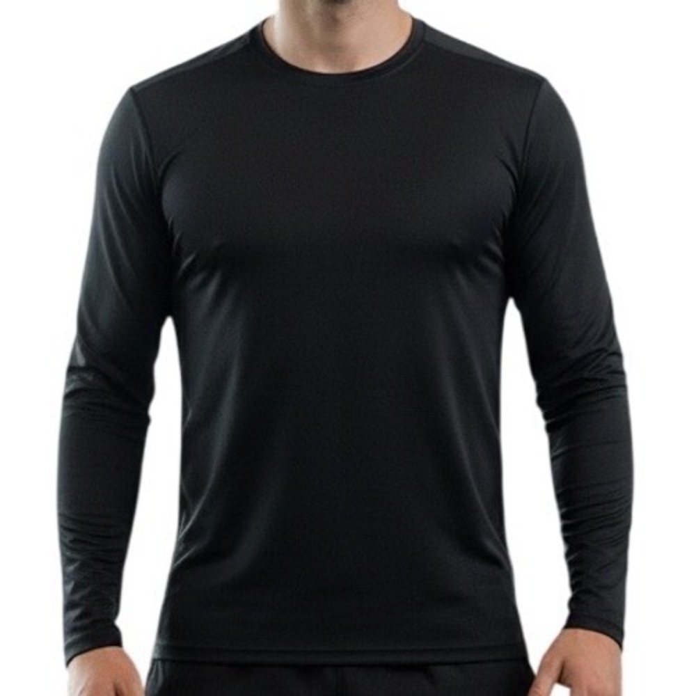 Badger Sport Mens‎ Black Long Sleeve Athletic T Shirt Size L